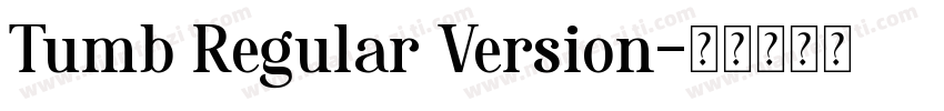 Tumb Regular Version字体转换